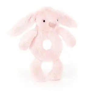 New màu hồng động vật Rattle Bunny mềm sang trọng nhồi bông bé bán chạy nhất đồ chơi
