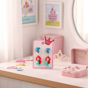 Tending caldo orecchini con perla in oro rosa carino stile religioso in acciaio inox e ottone gioielli per ragazze all'ingrosso - Product Image 3