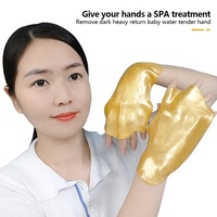 Masque Gants Hydratants et Nourrissants en Feuille de Collagène Bio, Aloe Vera et Vitamine C, Or 24K, Exfoliant et Blanchissant, Végétalien