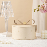 Boîte cadeau circulaire étoiles scintillantes taille moyenne - Boîte d'emballage à ouverture à clapet pour bonbons - Boîte cadeau souvenir - Boîte cadeau de Noël