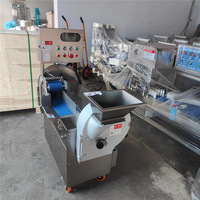 Machine à découper les fruits et légumes professionnelle à double tête en acier inoxydable haute performance pour chou, épinards, laitue, poireau en dés