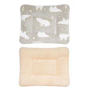 Tier-Schlafmatte & Hunde- und Katzenbett – Modernes Strickmuster mit Cartoon-Motiven, Weiches Dickes Fleece, Vier Jahreszeiten, Maschinenwaschbare Kuscheldecke - Product Image 5