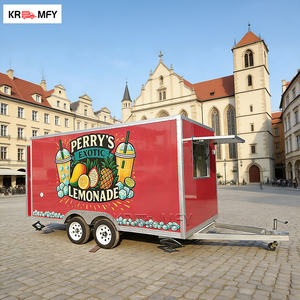 Remolque de Comida Rápida Personalizado DOT VIN CE, Cocina Móvil Cuadrada, Estructura de Acero Galvanizado y Fibra de Vidrio, Parrilla para BBQ, Pizza y Papas Fritas - Product Image 1