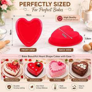 Big Size 8Inch Non-stick <b>Baking</b> Tools Heart Shape <b>Silicone</b> Bread Cake Mold Molde De Torta Para Hornear <b>Silicone</b> Ice Mold Letters - Product Image 2