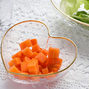 Bol en verre japonais d'amour en or, motif marteau créatif, tasse en <span class=keywords><strong>forme</strong></span> de cœur, <span class=keywords><strong>assiette</strong></span> en verre, 1 pièce - Product Image 3