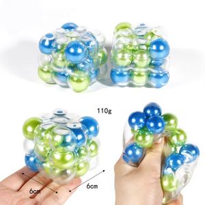 Jouet personnalisé - Nouveau cube anti-stress en TPR avec perles colorées - Jouet Mochi pour enfants - Product Image 3