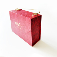 Caja de Regalo Portátil de Diseño Personalizado de Alta Gama con Grabado y Laminado Mate, Caja de Lujo para Joyería y Cosméticos con Asa