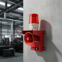 Alarme sonore et visuelle YW-TBG100 avec contrôle du volume, message vocal personnalisé, lumière LED rouge rotative pour avertissement de sécurité, sirène