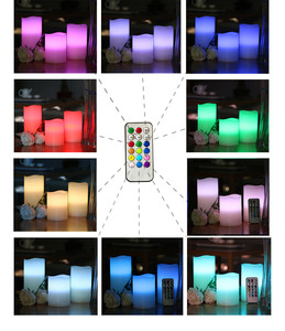 Venta al por mayor <span class=keywords><strong>de</strong></span> fábrica en China: Diferentes velas LED sin mecha para exteriores, juego <span class=keywords><strong>de</strong></span> velas LED tipo pilar con efecto <span class=keywords><strong>de</strong></span> movimiento para fiestas - Product Image 5