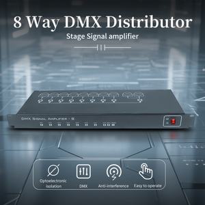 Convertidor de Señal AICPOSE de 8 Puertos para Iluminación de Escenarios de DJ y Discotecas, Expansor de Red DMX de 8 Vías - Product Image 6