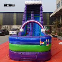 Toboggan aquatique gonflable Heyhail HJSW-124 pour l'extérieur, en PVC, pour les stations balnéaires et les terrains de jeux publics