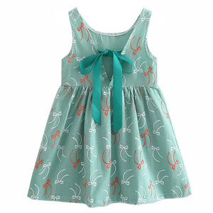 Robe d'été sans manches en coton pour filles, robe de princesse pour enfants - Product Image 4