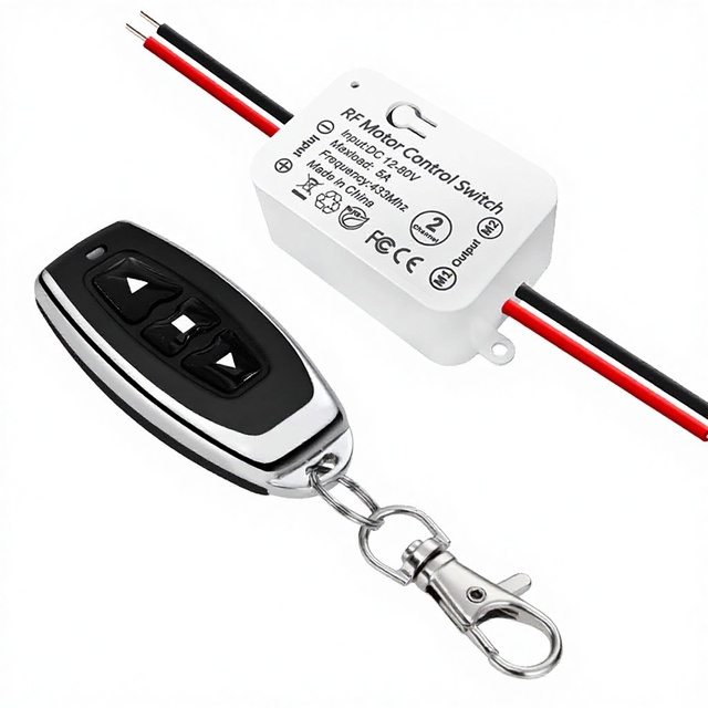 Cross-Border Bestseller DC Motor Forward-Reverse Remote Control Switch Waterproof 433 Breaker Control RF Flame-retardant PC DC