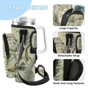 New Arrival <b>Water</b> <b>Bottle</b> Carrier Bag With Phone Pocket Purse Compatible 40oz Tumbler Carrier Bag With Adjustable Shoulder <b>Strap</b> - Product Image 3