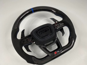 Volant de voiture de haute qualité adapté pour <span class=keywords><strong>Audi</strong></span> A4 S4 <span class=keywords><strong>Rs4</strong></span> S3 Rs3 volant personnalisé en Fiber de carbone - Product Image 2
