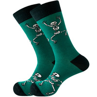 Nouveauté squelette chauves-souris unisexe adulte citrouille Alien ET Jacquard femmes hommes d'équipage coton chaussettes d'halloween