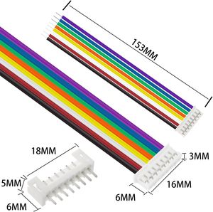 Kit de 40 Conectores JST 2.0 PH de 8 Pines, Incluye 20 Cables Hembra de 150 mm y 20 Conectores Macho Micro JST PH2.0mm de 8 Pines - Product Image 2