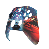 OURTEAM Dark Design Hydro Trempage Part Front Face Shells pour Series X/S Plastic Joystick Controller Case Easy Game Accessories