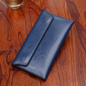 High Quality Genuine Leather Vintage <b>RFID</b> Open Closure Short Card Holder Men's <b>Wallet</b> with Polyester Lining - Product Image 5