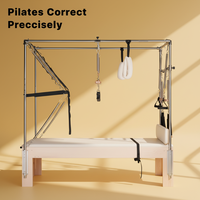 Ensemble Pilates Cadillac 5 pièces en bois d'érable MJD CC22 avec accessoires pour Reformer et Wunda Chair, réglable et durable, en coffret en bois