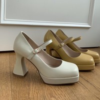 Chaussures à lacets à bout carré pour Femme, Mini, mignonnes, tendance, nouvelle collection