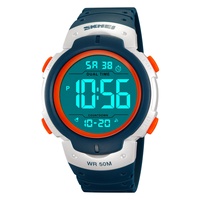 Skmei Luxus Dual Time Countdown Alarm Datum Led Display Hot Selling Mode Sport Männer Relojes Digital Plastic Uhren