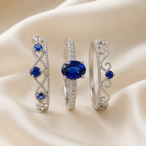 Set di Tre Anelli Royal Crown per Donne, Gioielli Eleganti Vintage di Tendenza - Product Image 5