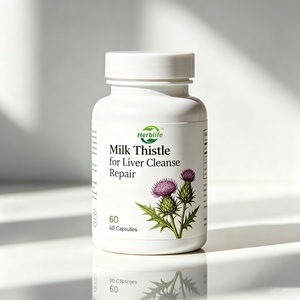 Suplementos Dietéticos Herbales de Grado Alimenticio aladdin OEM/ODM, Cardo Mariano para la Limpieza y Reparación del Hígado, 60 Cápsulas/Botella para Adultos - Product Image 1