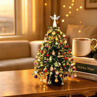 Sapin de Noël avec lumières LED - Kit de sapin de Noël fait main avec des perles et de la résine écologique - Lumières de Noël