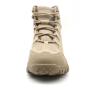 Sunland-Botas de seguridad de cuero de imitación para hombre, calzado de trabajo negro con punta de acero a prueba de golpes y puñaladas - Product Image 1