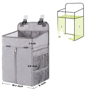 Organisateur de couches suspendu BSCI, organiseur de couches portable, rangement pour table à langer, berceau, parc pour bébé ou chambre d'enfant - Product Image 3