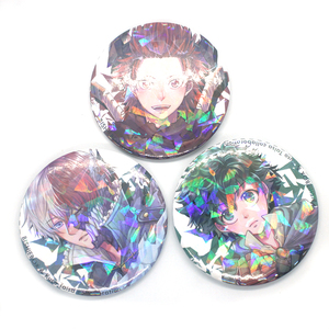 Khuyến Mại Vograce Giá Rẻ Oem Phim Hoạt Hình Tùy Chỉnh Hologram Tinplate Huy Hiệu In Holographic Vòng Nút Pin Phù Hiệu - Product Image 4