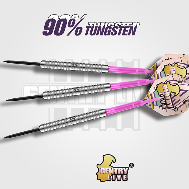 GENTRY LIVE 90% Tungsten Steel Tip Darts Professional Precision Darts for Tournament
