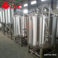 DYE 500/1000/2000/3000/4000/5000 litres en acier inoxydable de qualité alimentaire 304 bière Brite réservoir avec veste de refroidissement brasserie clé en main