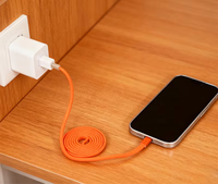 Cable de Datos Tipo C Plano de 65W de HUGEEL, Cable USB C Trenzado de Nailon 48 con Carga Súper Rápida para Teléfono 17 y Tablet