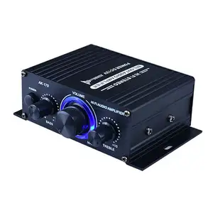 Wholesale music amplifier home-Hot Sale 400W DC12V Dual Channel Mini 5.0 Audio HiFi Power Amplifier for Party Music for Home and Club