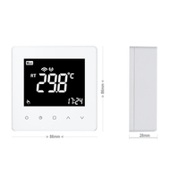 Thermostat de chaudière à gaz programmable WiFi 7 jours, alimenté par batterie avec grand écran LCD