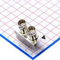 Connecteur BNC 90 degrés double tête Q9, Prise coaxiale double cœur avec sonde à coque en fer VSCS, Connecteur haute fréquence CCTV