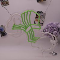 17,2x11,2 Zoll dimmbare Dollar Leucht reklame Geld Licht für Wand dekoration Bar Spielzimmer Man Cave Hintergrund IP67 PVC Lampen körper