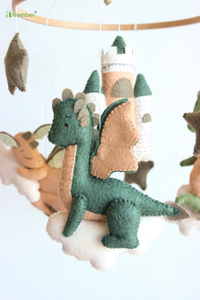 <span class=keywords><strong>Cuento</strong></span> <span class=keywords><strong>de</strong></span> hadas respetuoso con el medio ambiente hecho a mano Castillo Animal <span class=keywords><strong>fieltro</strong></span> juguetes personalizado dragón bebé cuna móvil para decoración <span class=keywords><strong>de</strong></span> guardería - Product Image 5