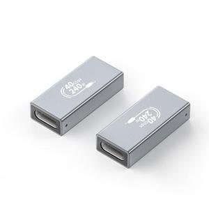 Adaptateur USB C mâle 4.0 vers USB C femelle à 90 degrés Adaptateur de charge de transfert de données 40Gbps en forme de L - Product Image 4