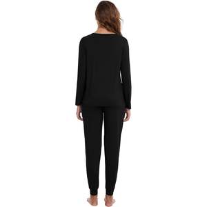 Ensemble de pyjama en viscose de bambou pour femmes, haut à manches longues et pantalon de jogging, vêtements de détente, tailles S-XXL - Product Image 4