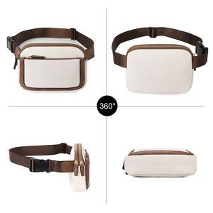 Sac ceinture étanche à bandoulière avec fermeture à glissière pour télé<span class=keywords><strong>phone</strong></span> portable en plein air pour femmes hommes sacs banane en cuir PU - Product Image 5