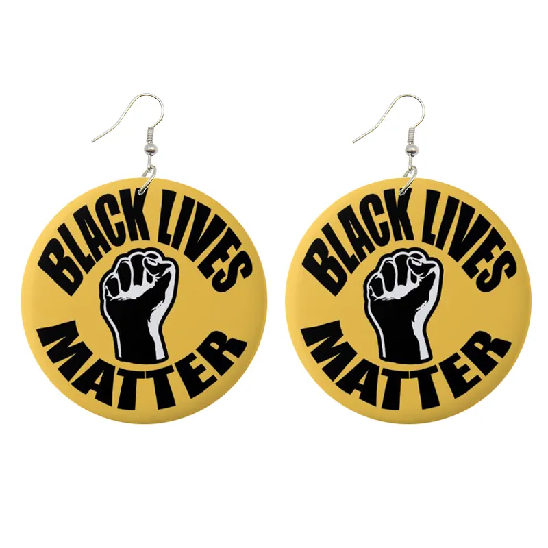 Black Lives Matter Black by Popular Demand Birthday Gift Educated Black Girl Magic Queen Dope Mom Natural Wood Wooden Earrings