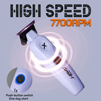 Professioneller T-Blade Haarschneider 7700RPM Zero Gap DLC Keramik-Trimmer USB-C Kabellos Aufladbar Friseur Salon Pflegegerät