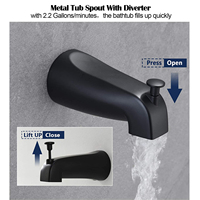 Ensemble de robinetterie de douche murale noire mate CUPC, fabriqué en Thaïlande