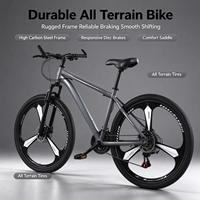 Vélo de montagne tout-terrain pour adultes de 26 pouces, 21 vitesses, frein à disque, fourche en acier, suspension avant, pédale ordinaire, écologique, capacité de charge de 160 kg