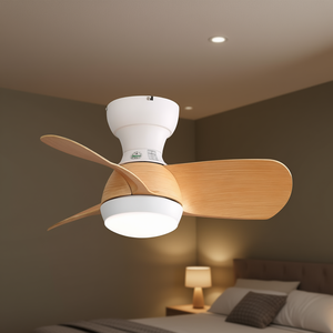 Mini Ventilador de Techo LED de 23 Pulgadas con 3 Aspas, Motor DC, Control Remoto, Luz Regulable para Dormitorio, Diseño Moderno, Montaje Empotrado - Product Image 2