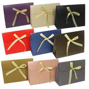 Custom High Quality Envelope Gift Bag Ribbon Bowknot Preferred Holidays Anniversaries Gift Packaging