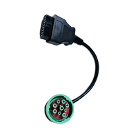 Adaptateur de prise Linkyou personnalisé pour automobile J1939 OBD II à angle droit SAE 9 broches J1939 Type 2, conducteur en cuivre, PVC, 24V/12V, 300MM